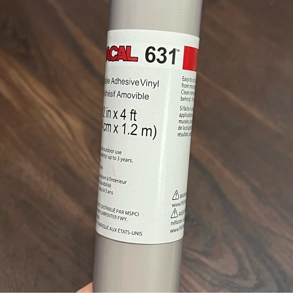 12" X 4ft - Oracal 631 Removable Adhesive Vinyl Roll Warm Gray 631-751 - Picture 2 of 4